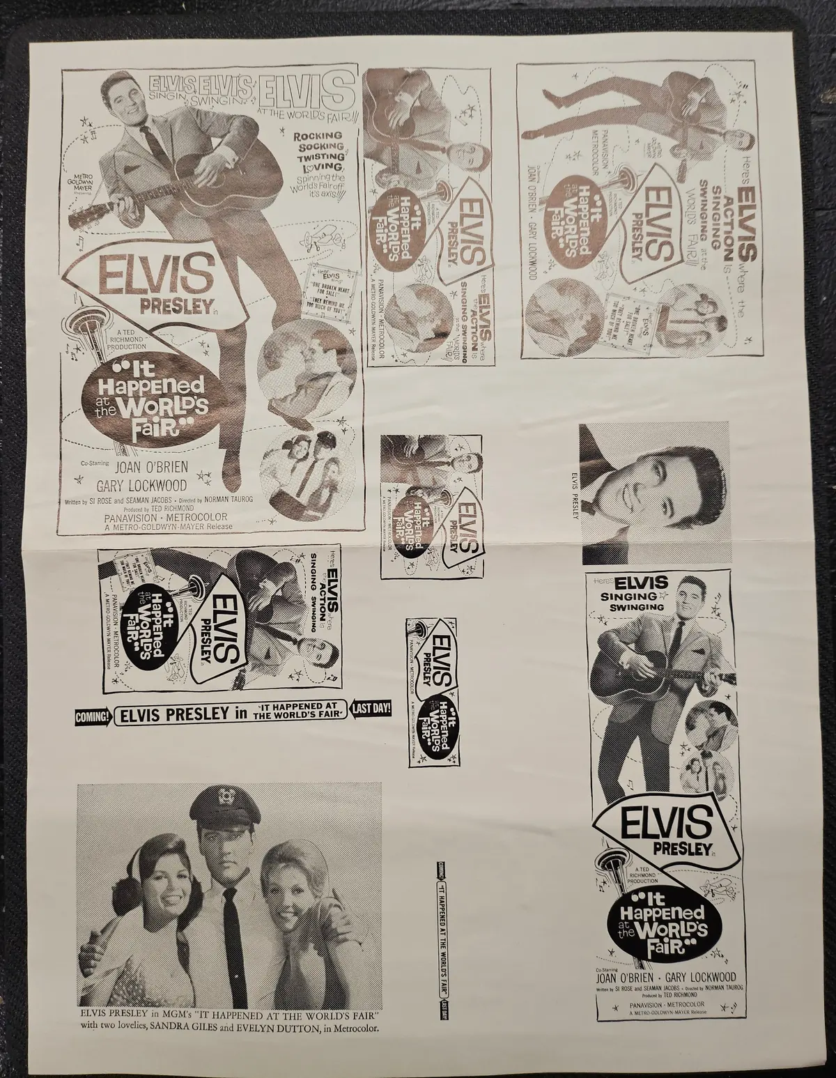 "It Happened At The World's Fair" Original Movie Ad Mat Mold And Ad Clip Art Print 1