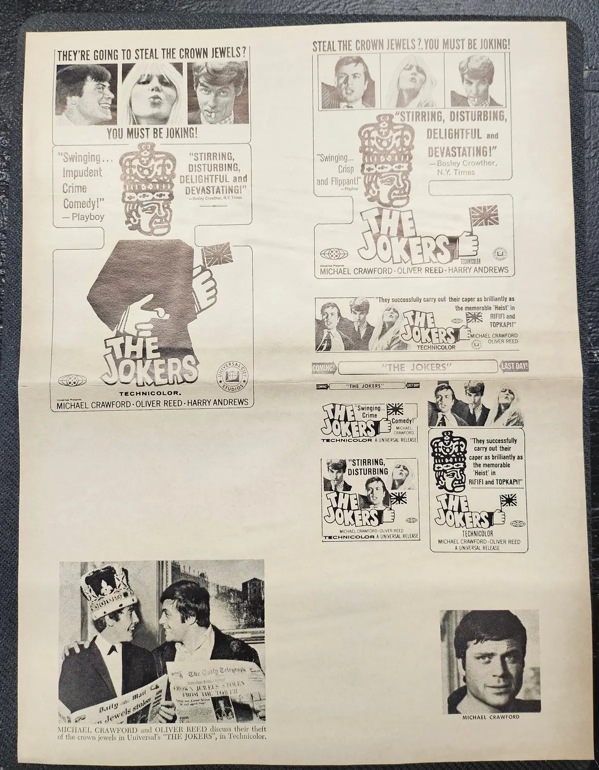 "The Jokers" Original Movie Ad Mat Mold And Ad Clip Art Print 1
