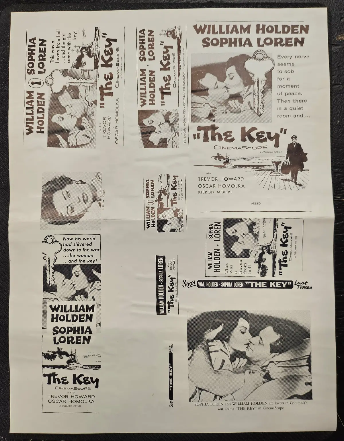"The Key" Original Movie Ad Clip Art Print 1