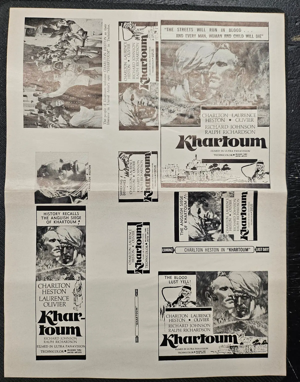 "Khartoum" Original Movie Ad Clip Art Print 1