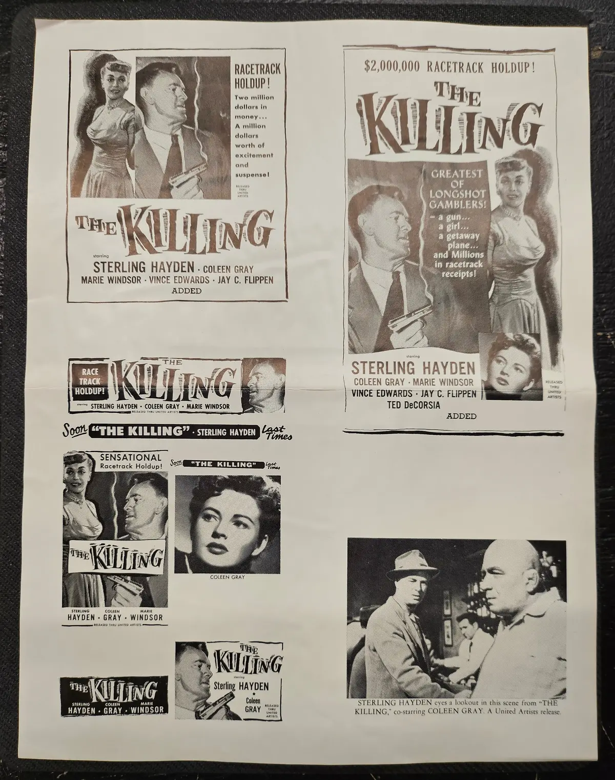 "The Killing" Original Movie Ad Mat Mold And Ad Clip Art Print 1