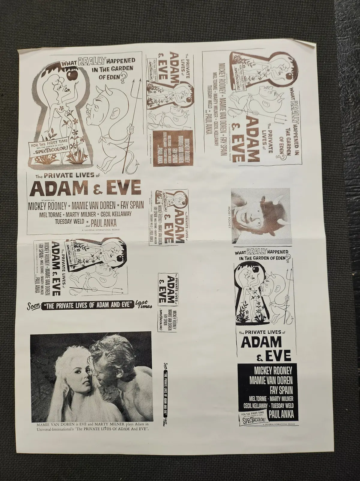 "The Private Lives Of Adam And Eve" Original Movie Ad Clip Art Print 1