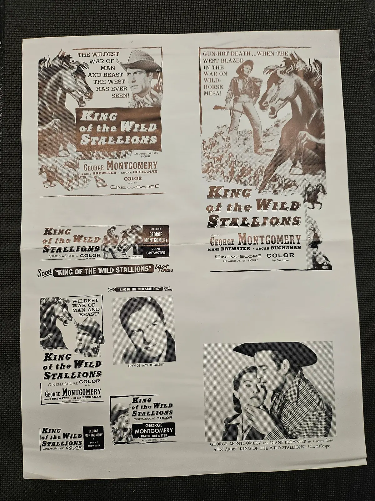 "King Of The Wild Stallions" Original Movie Ad Mat Mold And Ad Clip Art Print 1
