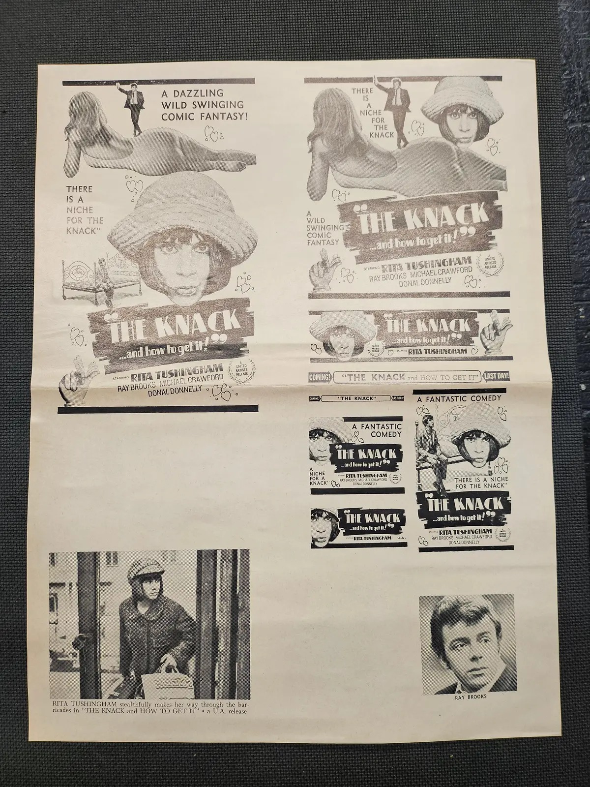 "The Knack... And How To Get It" Original Movie Ad Clip Art Print 1