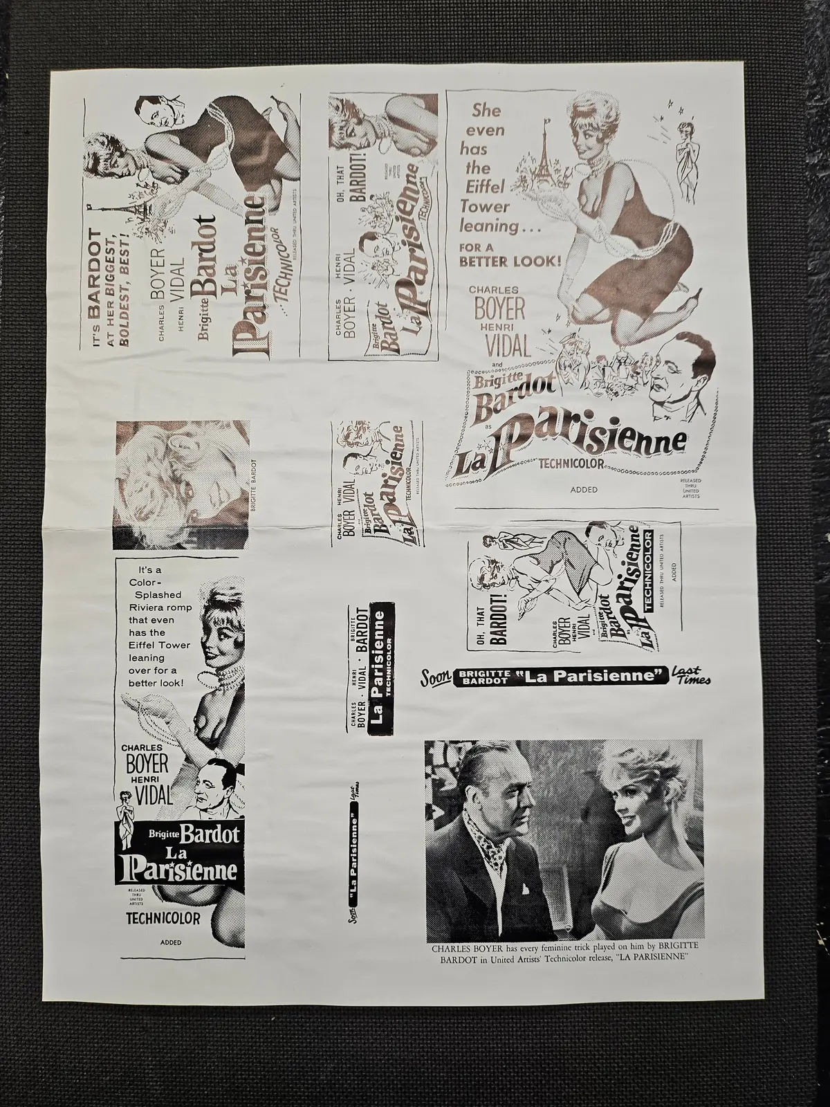 "La Parisienne" Original Movie Ad Clip Art Print 1