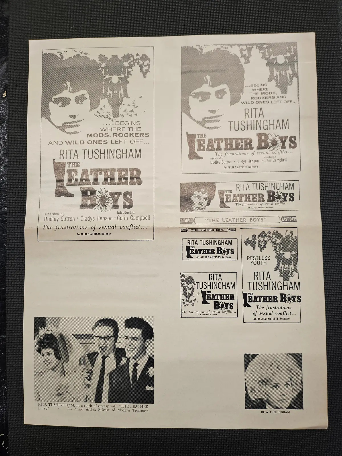 "The Leather Boys" Original Movie Ad Clip Art Print 1