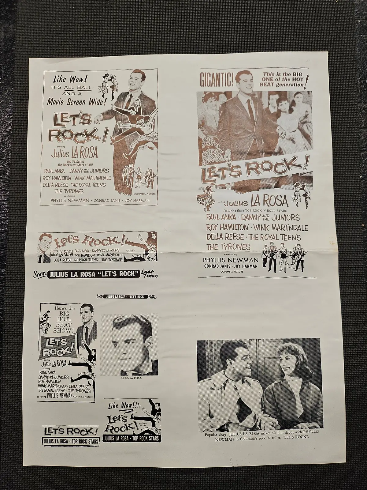 "Let's Rock" Original Movie Ad Mat Mold And Ad Clip Art Print 1