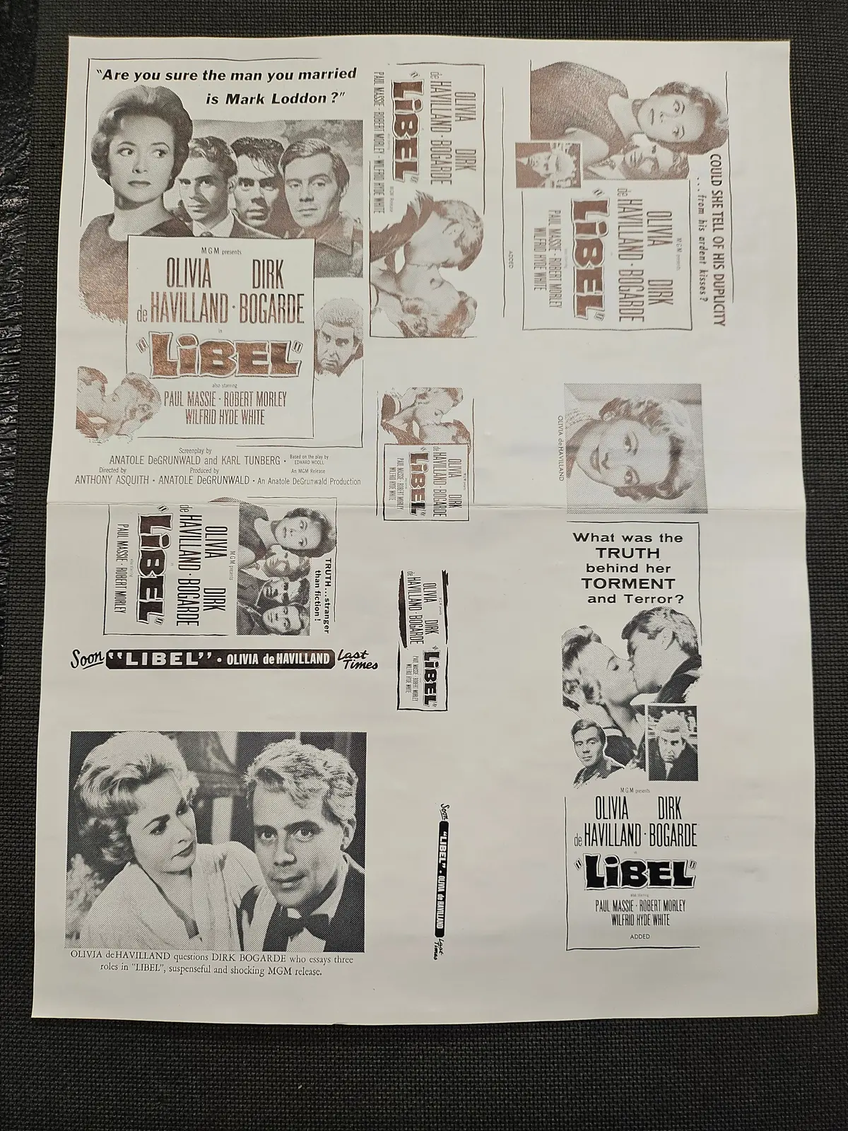 "Libel" Original Movie Ad Mat Mold And Ad Clip Art Print 1