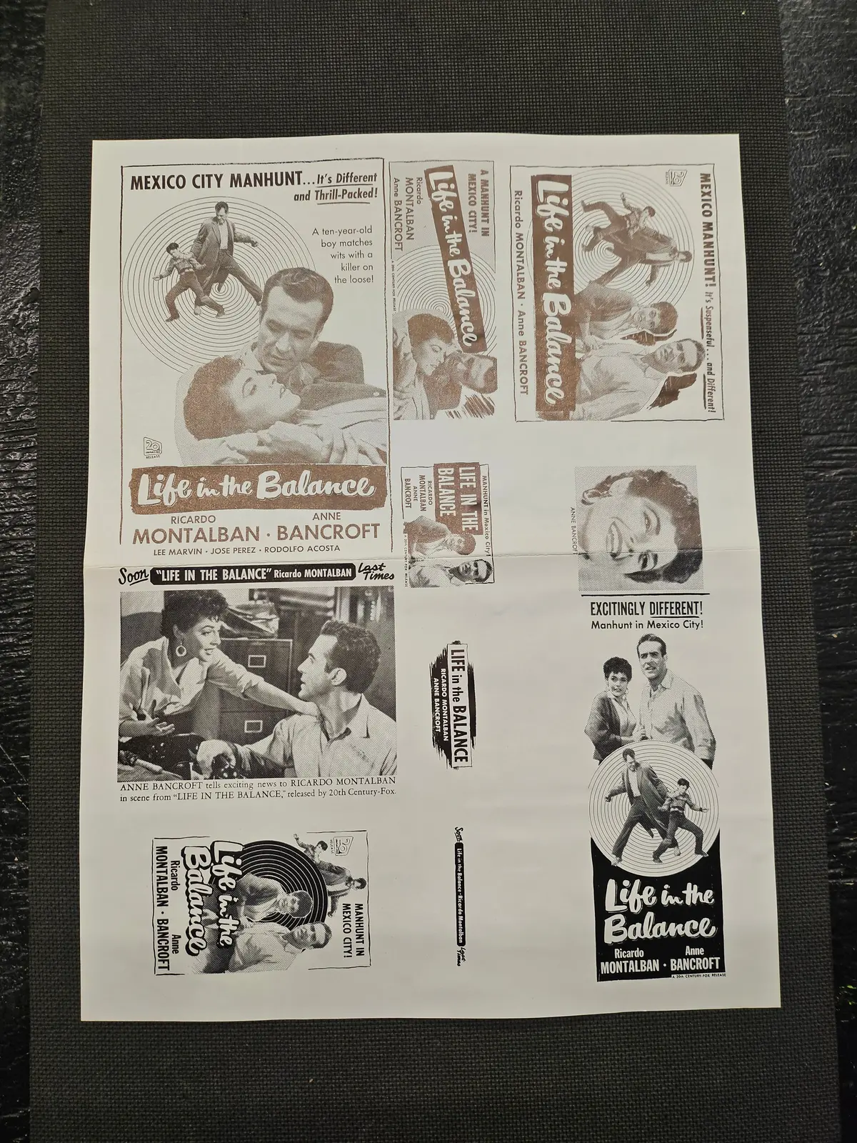 "Life In The Balance" Original Movie Ad Mat Mold And Ad Clip Art Print 1