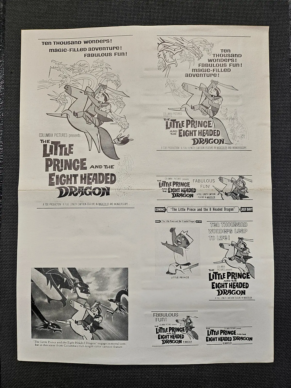 "Little Prince And The Eight Headed Dragon" Original Movie Ad Mat Mold And Ad Clip Art Print 1