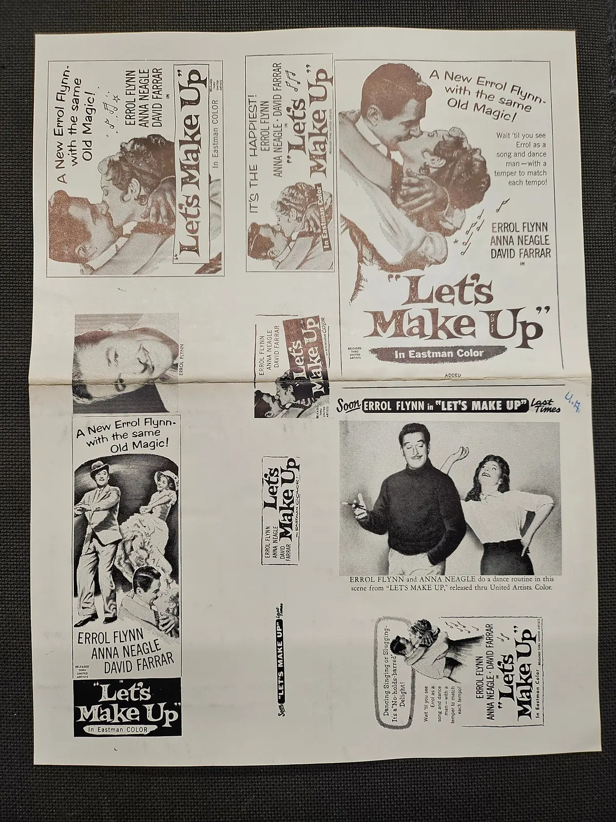 "Let's Make Up" Original Movie Ad Mat Mold And Ad Clip Art Print 1