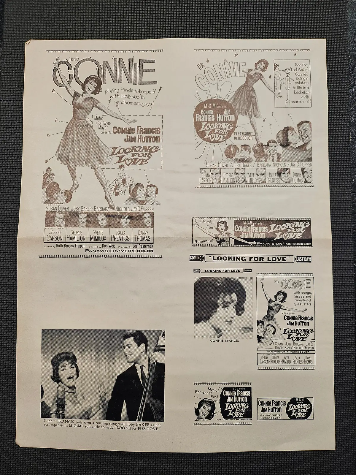 "Looking For Love" Original Movie Ad Mat Mold And Ad Clip Art Print 1