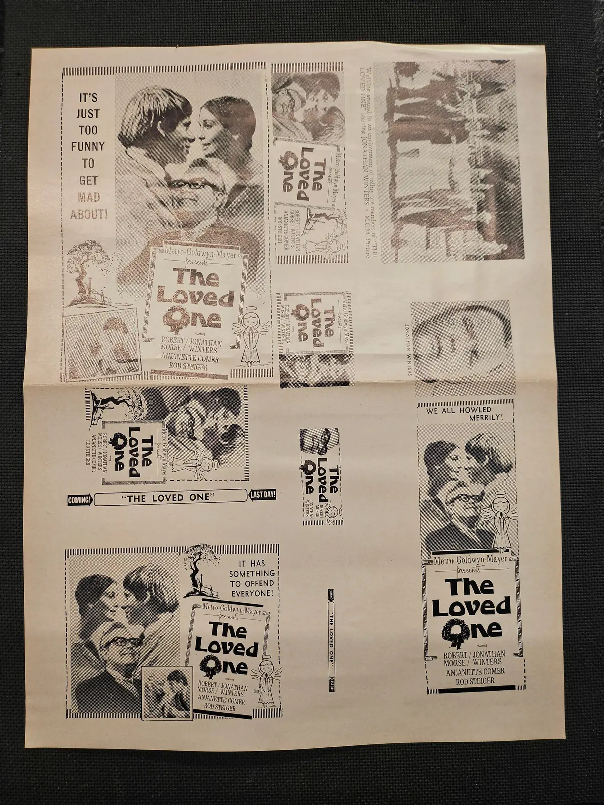 "The Loved One" Original Movie Ad Mat Mold And Ad Clip Art Print 1