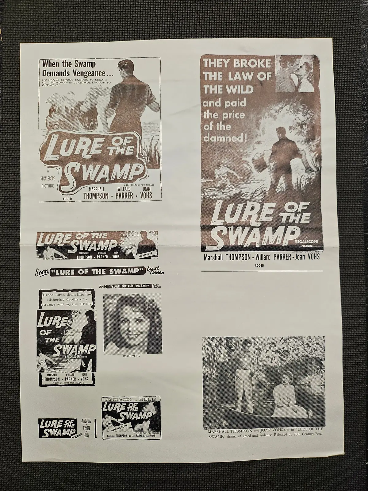 "Lure Of The Swamp" Original Movie Ad Clip Art Print 1