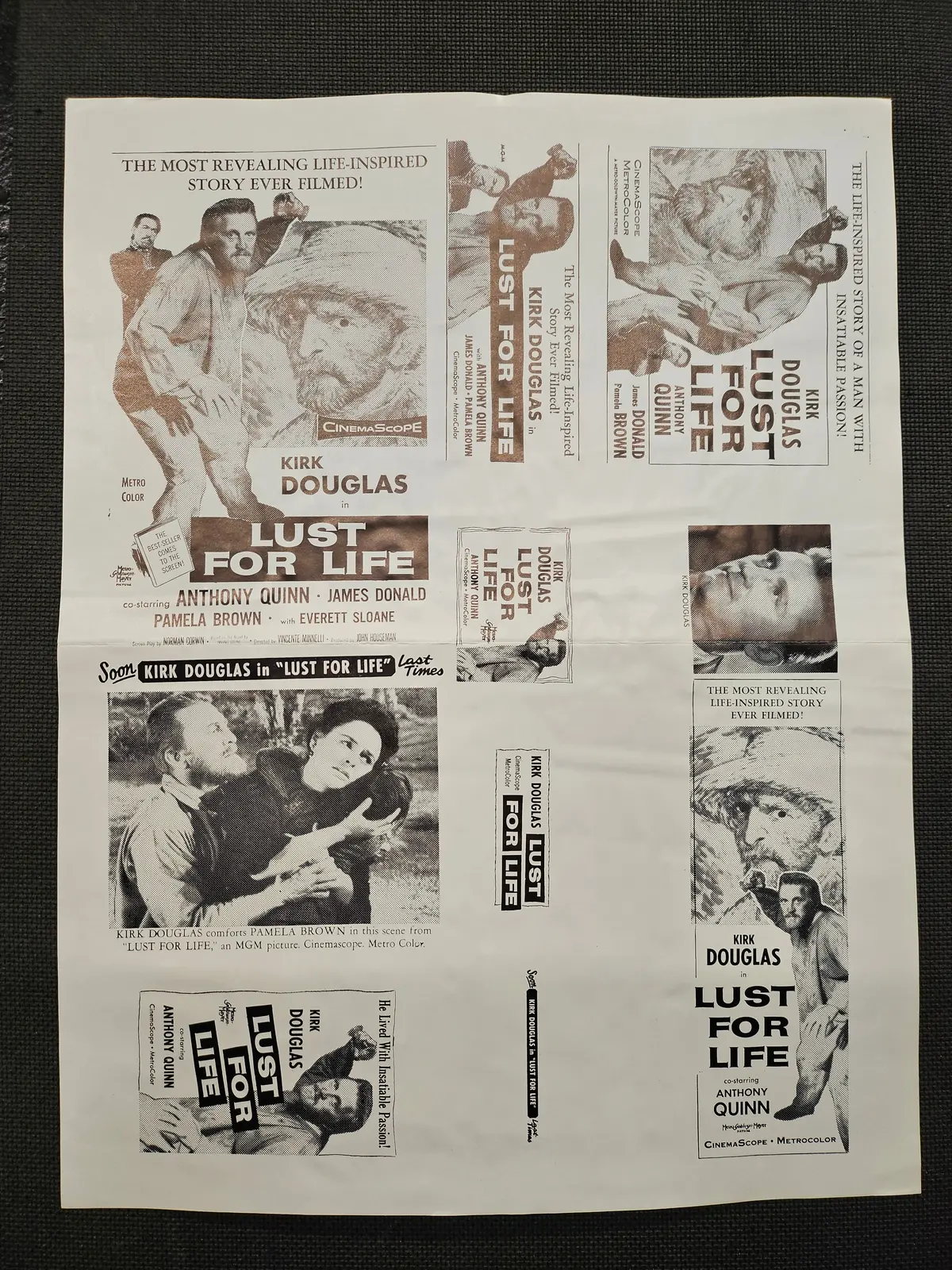 "Lust For Life" Original Movie Ad Mat Mold And Ad Clip Art Print 1