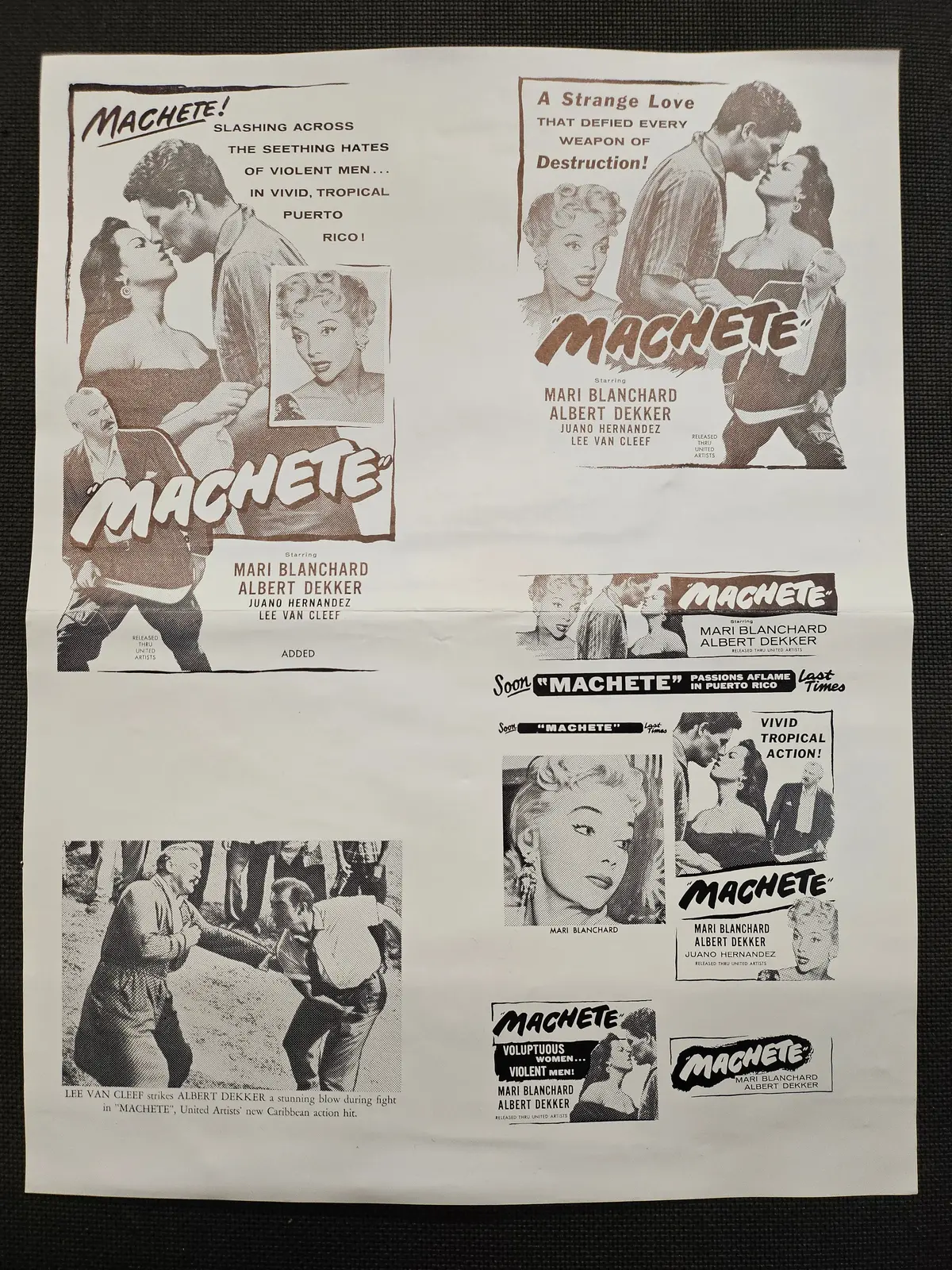 "Machete (The Witches From Another World)" Original Movie Ad Mat Mold And Ad Clip Art Print 1