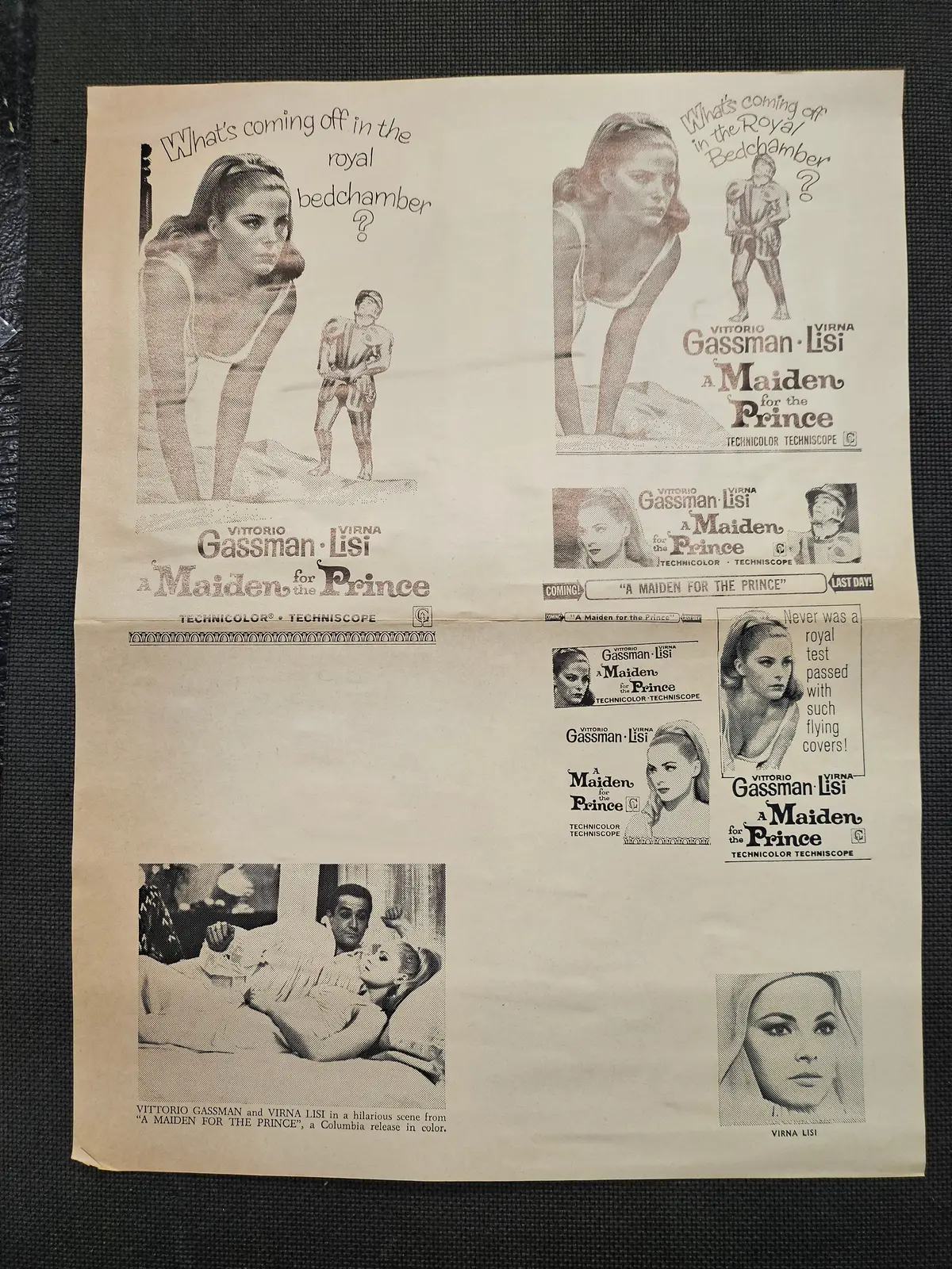 "A Maiden For The Prince" Original Movie Ad Clip Art Print 1