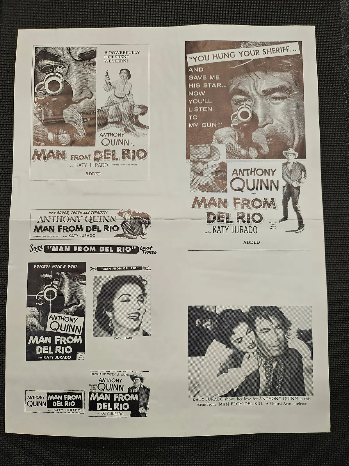 "Man From Del Rio" Original Movie Ad Clip Art Print 1