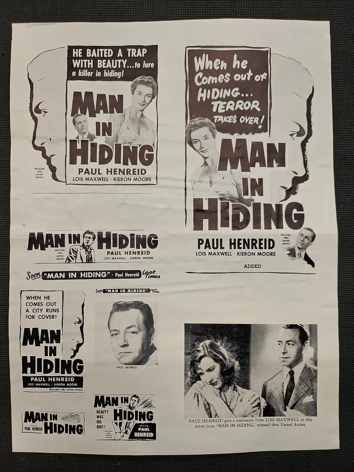 "Man In Hiding" Original Movie Ad Clip Art Print 1