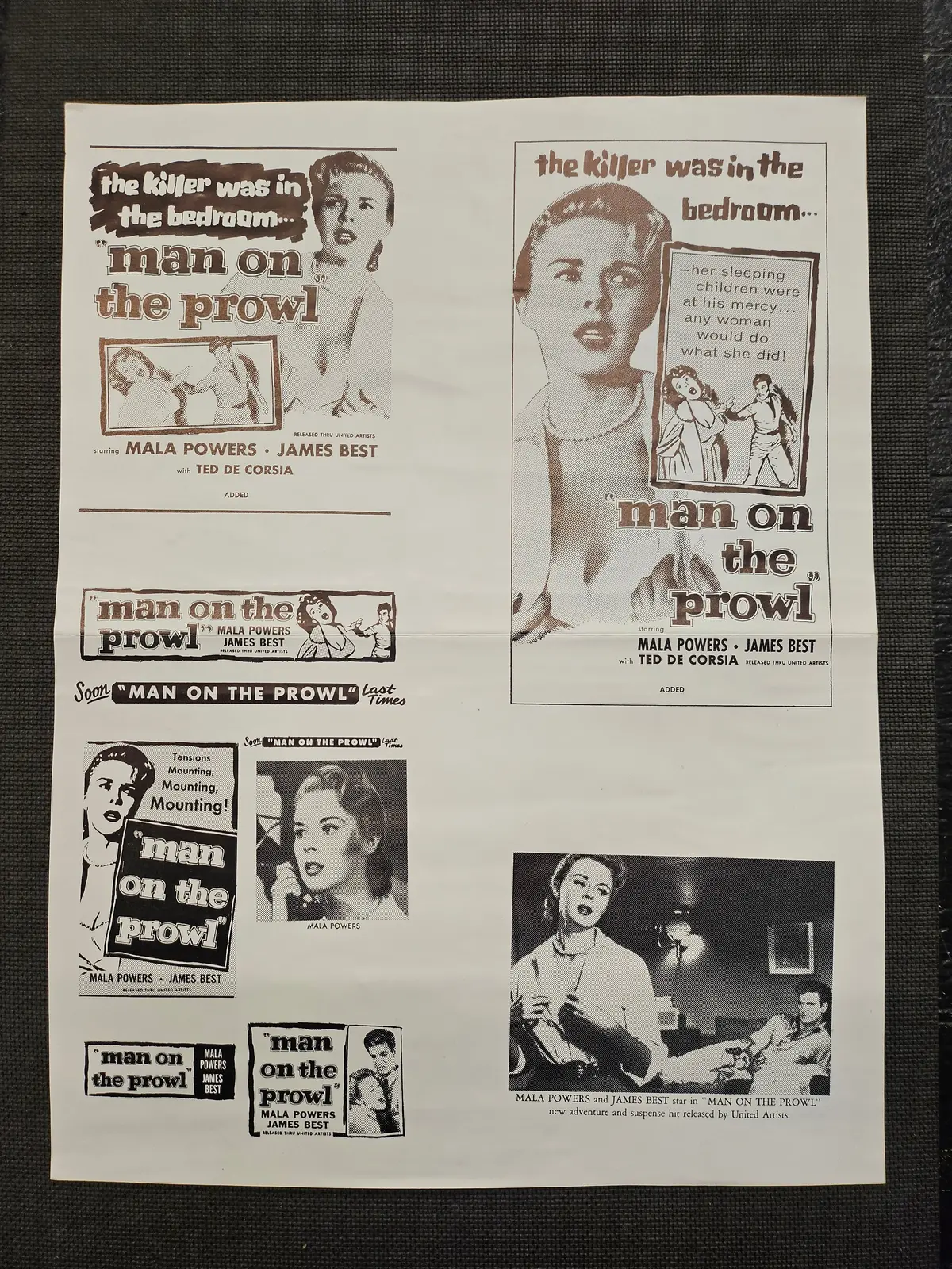 "Man On The Prowl" Original Movie Ad Clip Art Print 1