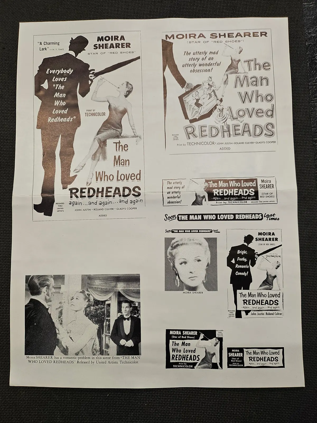 "The Man Who Loved Redheads" Original Movie Ad Clip Art Print 1