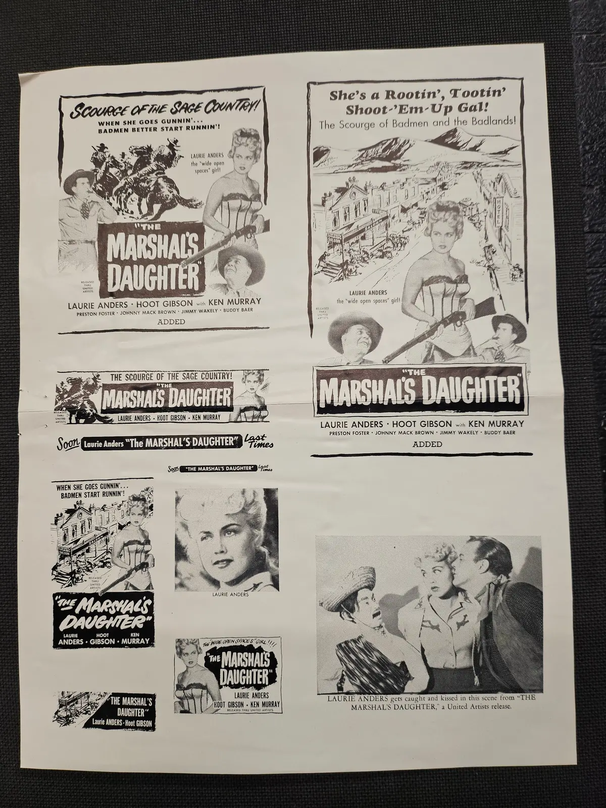 "The Marshall's Daughter" Original Movie Ad Mat Mold And Ad Clip Art Print 1