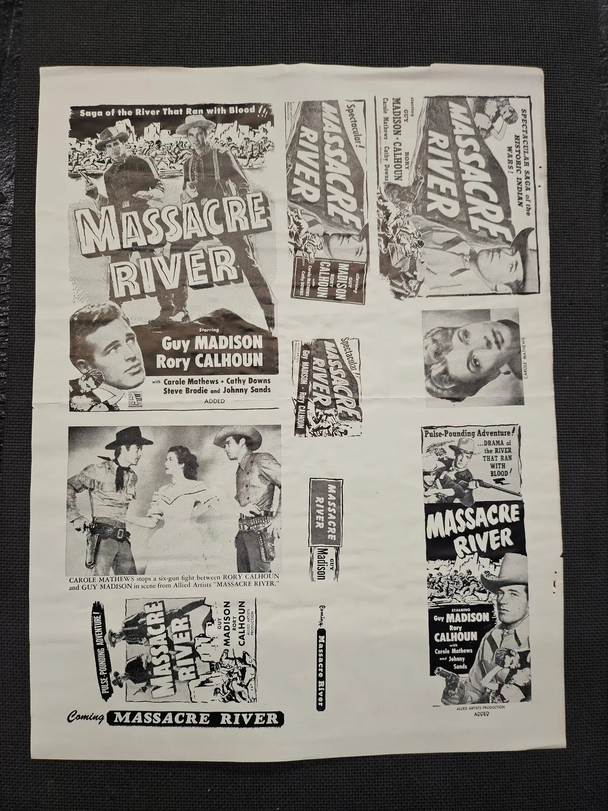 "Massacre River" Original Movie Ad Mat Mold And Ad Clip Art Print 1