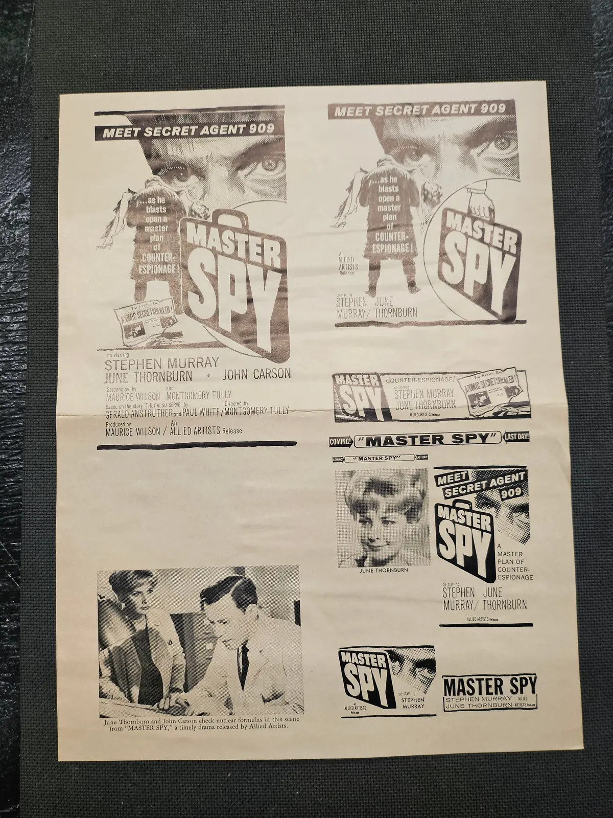 "Master Spy" Original Movie Ad Clip Art Print 1