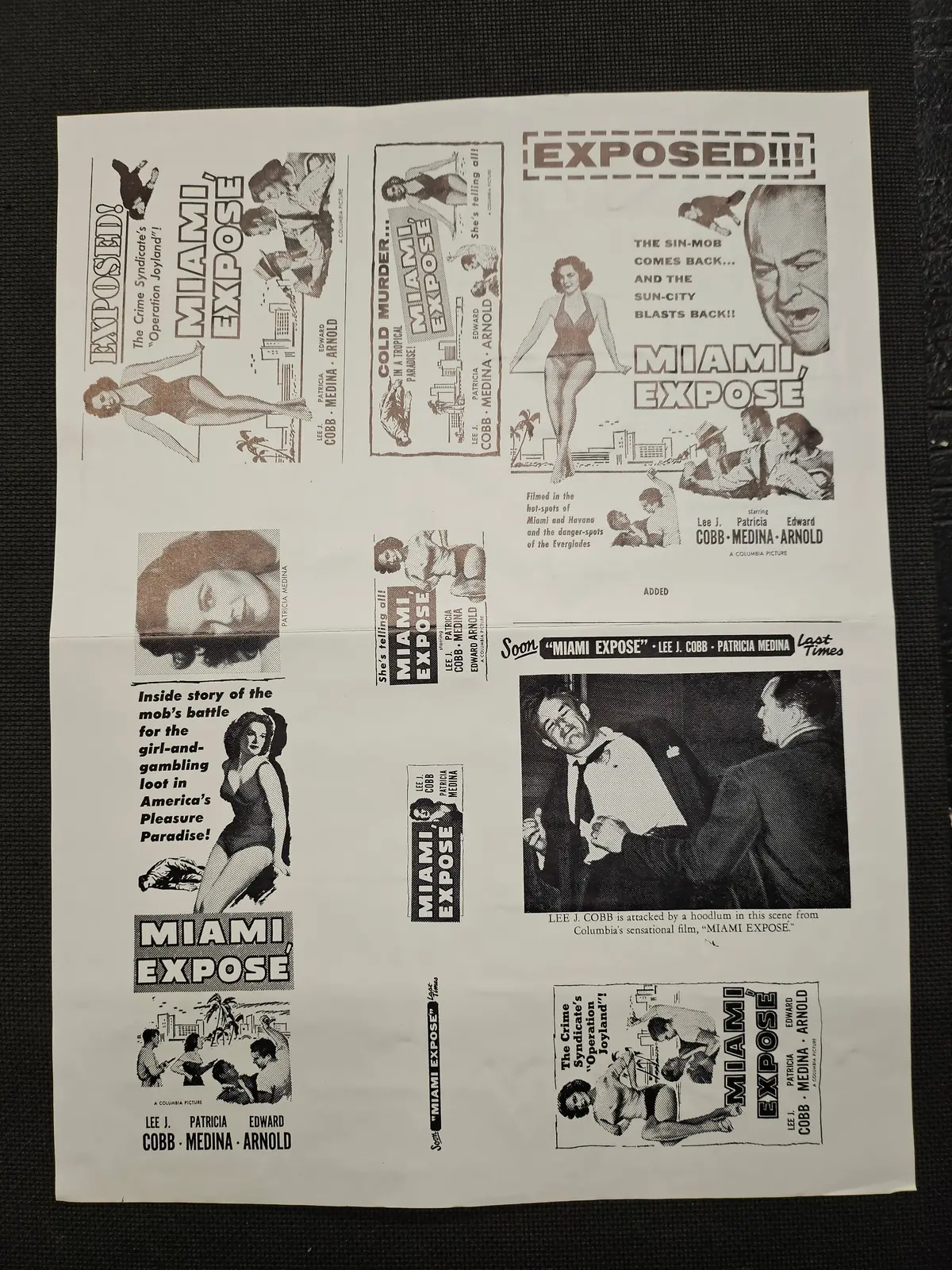 "Miami Exposé" Original Movie Ad Mat Mold And Ad Clip Art Print 1