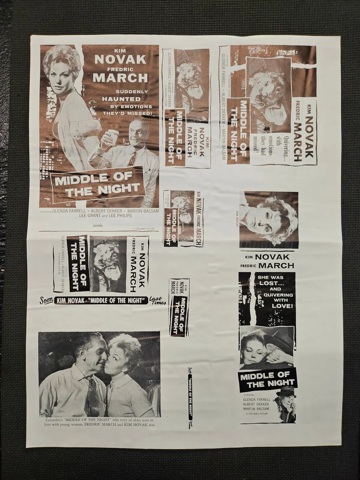 "Middle Of The Night" Original Movie Ad Mat Mold And Ad Clip Art Print 1