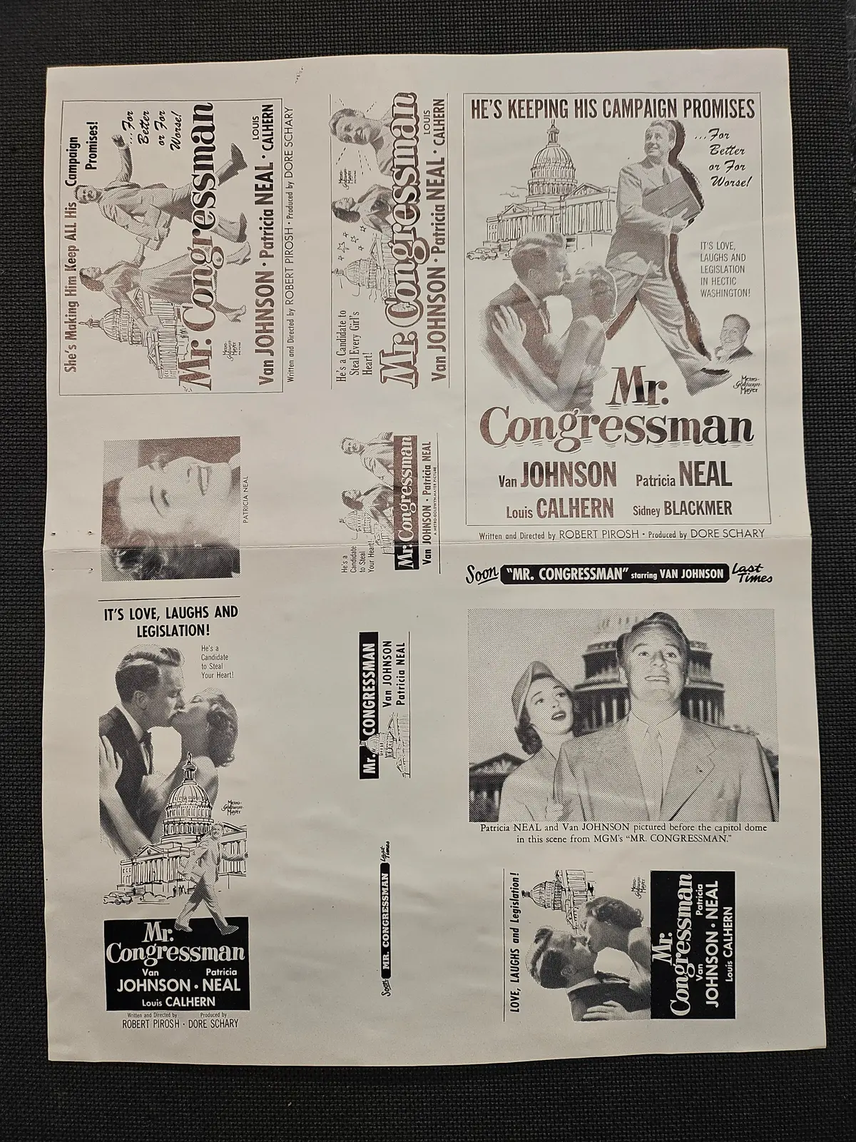 "Mr. Congressman (Washington Story)" Original Movie Ad Clip Art Print 1