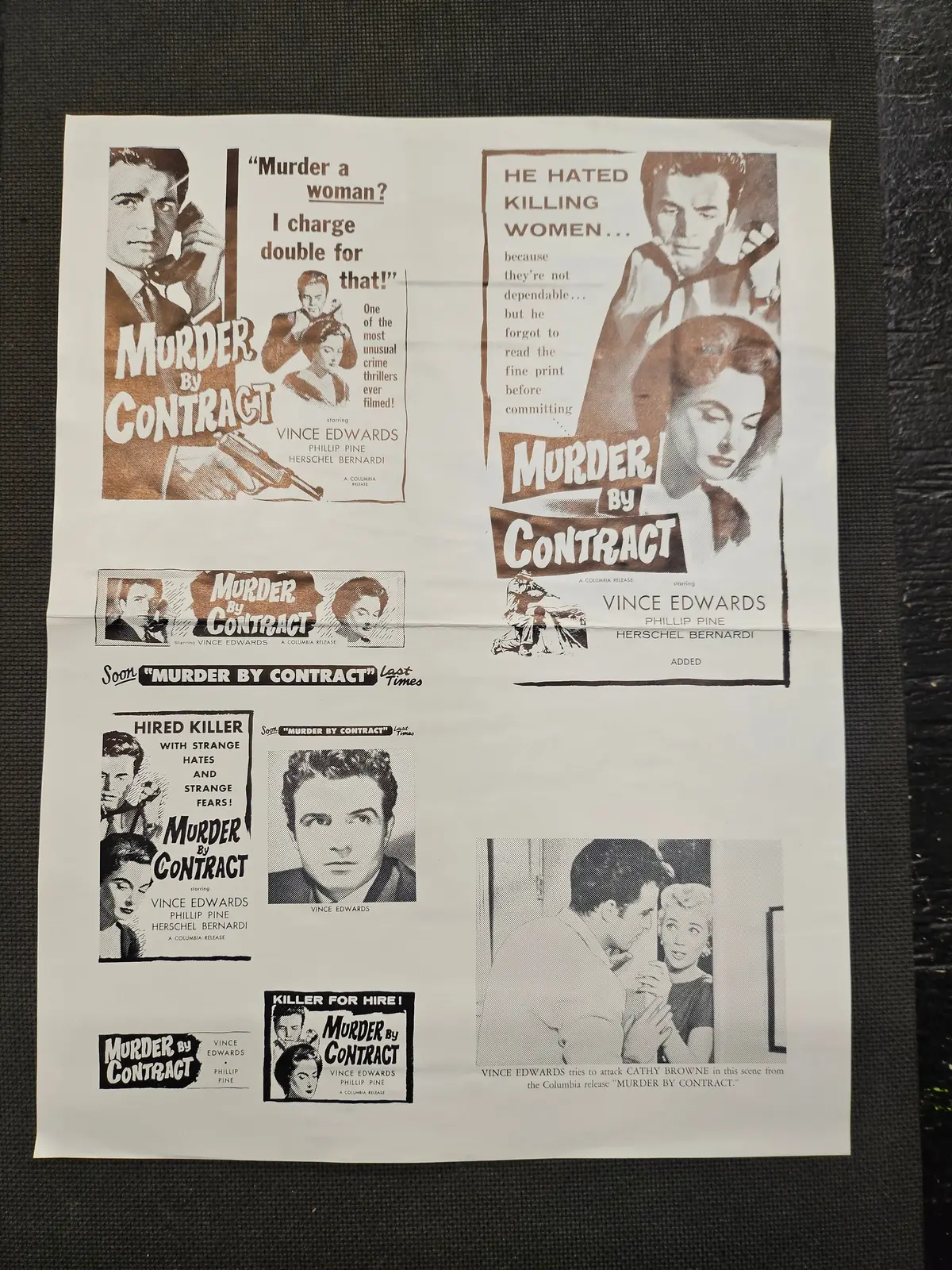"Murder By Contract" Original Movie Ad Clip Art Print 1