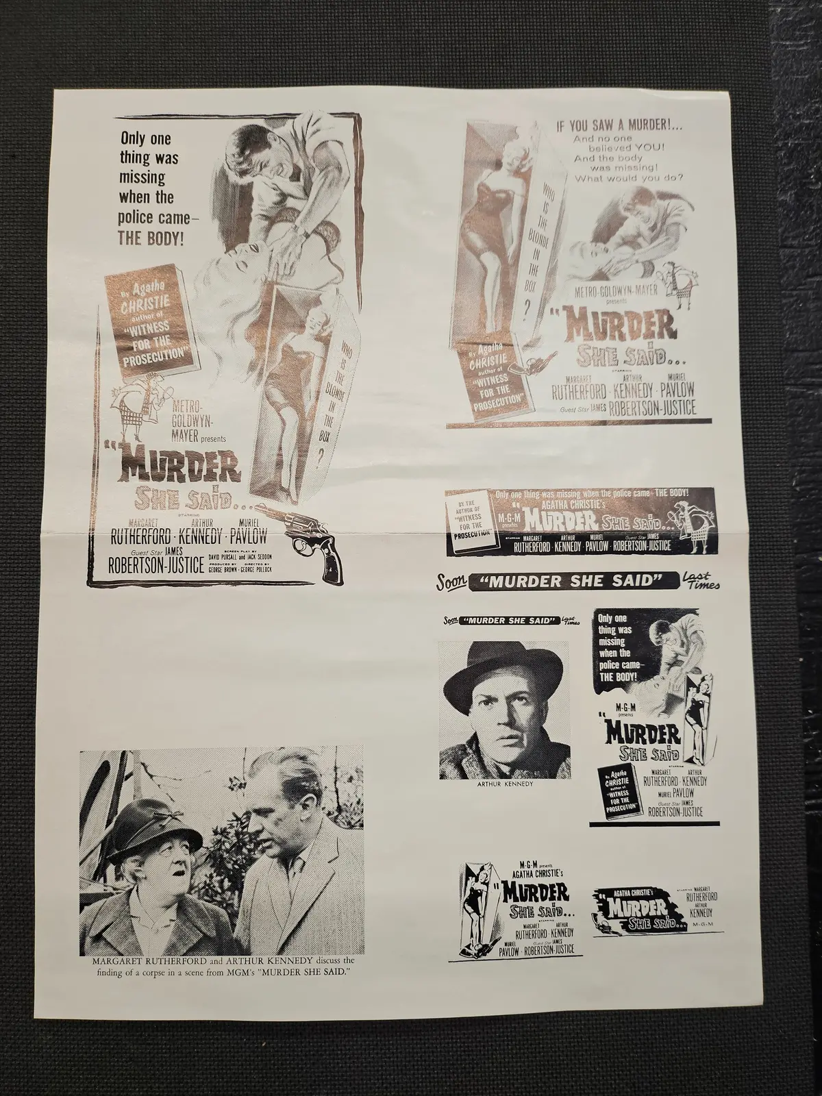 "Murder She Said" Original Movie Ad Clip Art Print 1