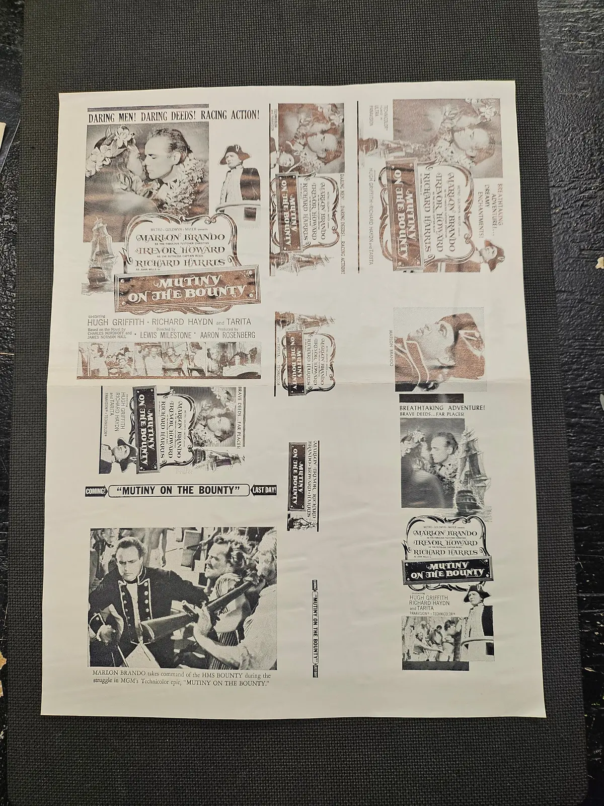"Mutiny On The Bounty" Original Movie Ad Clip Art Print 1