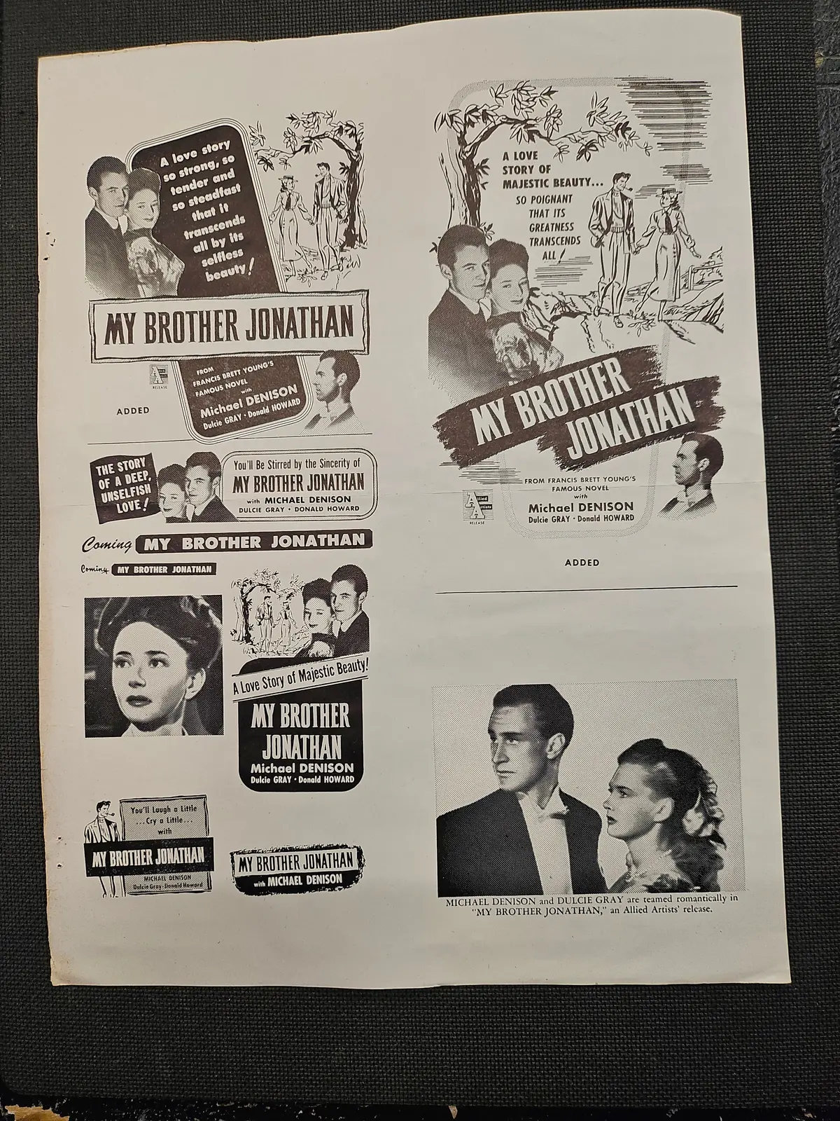 "My Brother Jonathan" Original Movie Ad Clip Art Print 1