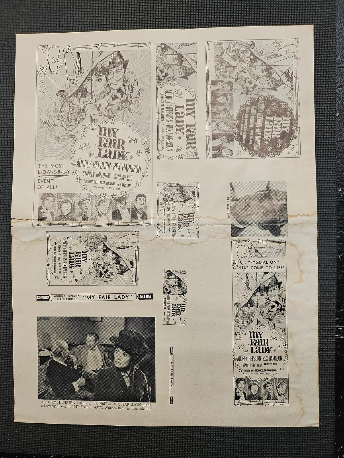 "My Fair Lady" Original Movie Ad Mat Mold And Ad Clip Art Print 1