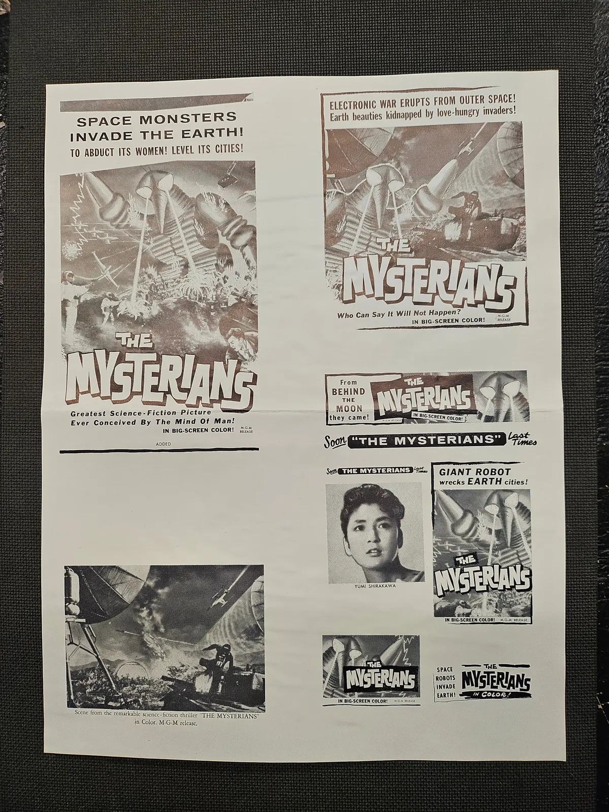 "Mysterians" Original Movie Ad Mat Mold And Ad Clip Art Print 1