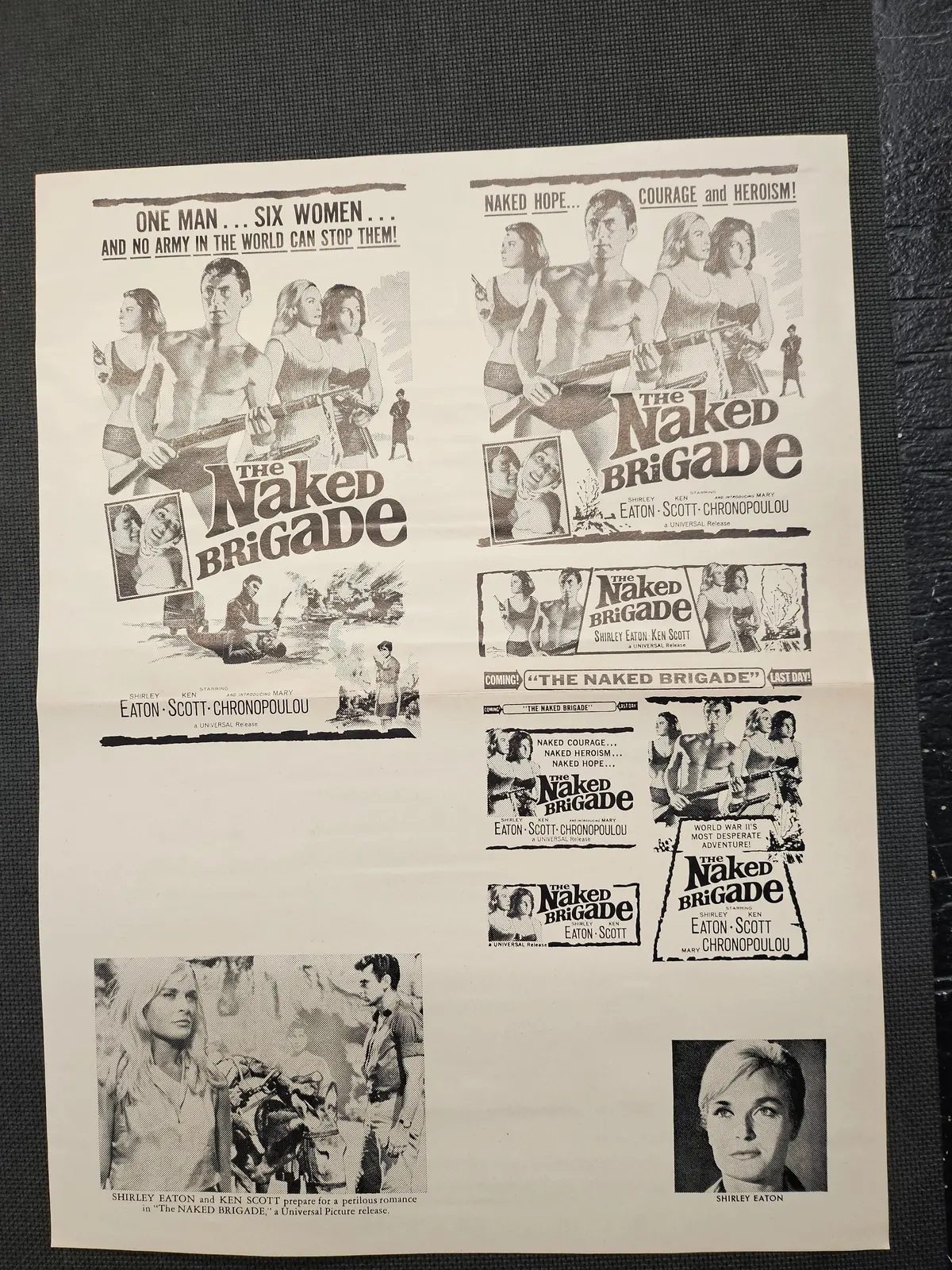 "The Naked Brigade" Original Movie Ad Mat Mold And Ad Clip Art Print 1