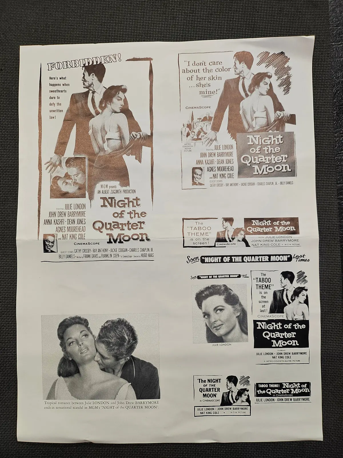"Night Of The Quarter Moon" Original Movie Ad Clip Art Print 1