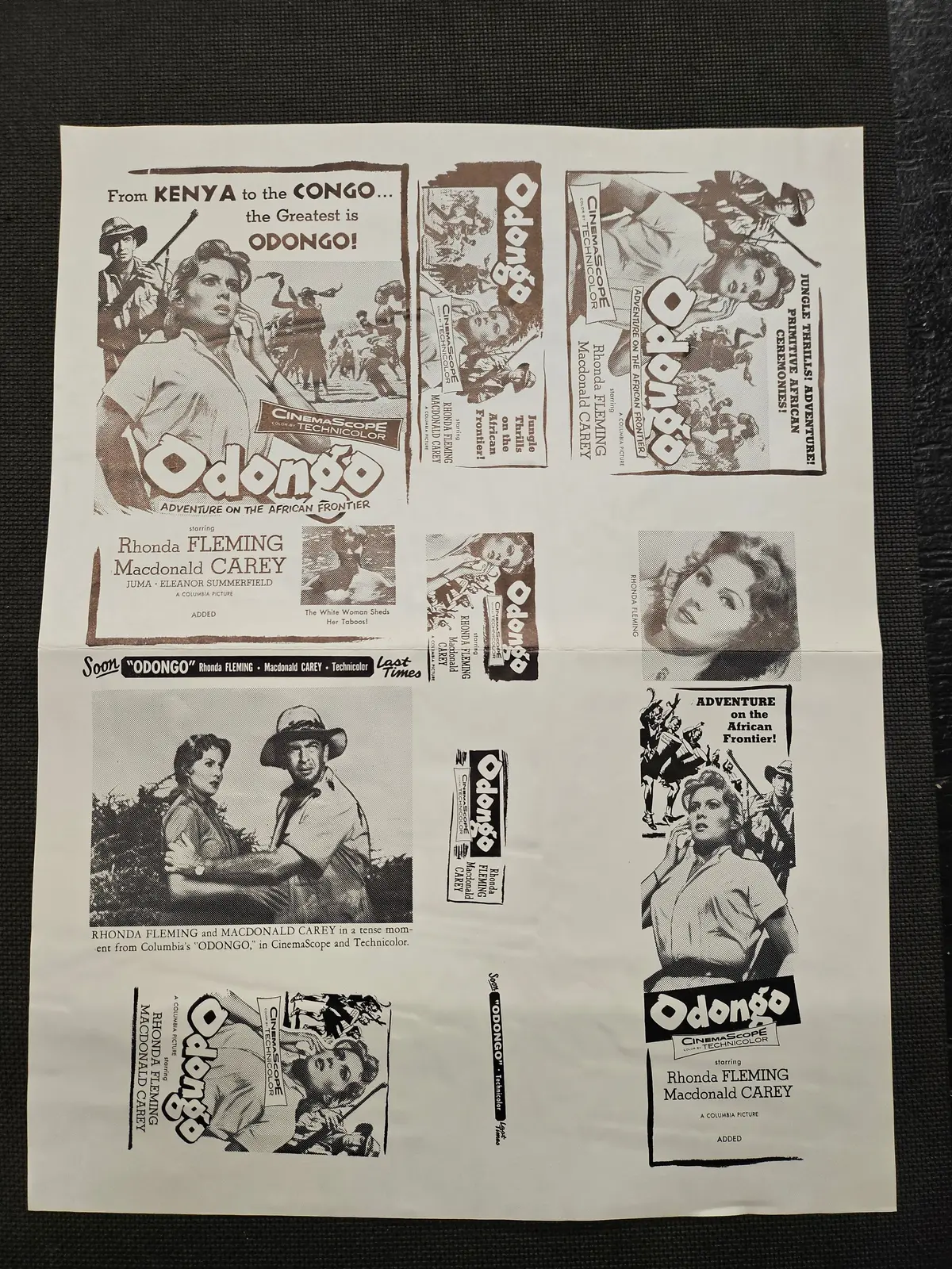 "Odongo (An Adventure Of The African Frontier)" Original Movie Ad Clip Art Print 1