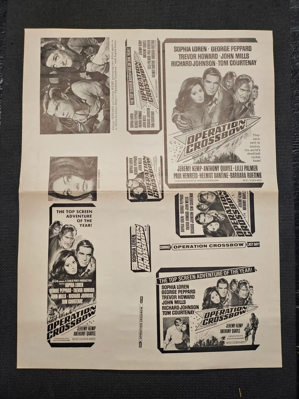 "Operation Crossbow" Original Movie Ad Clip Art Print 1