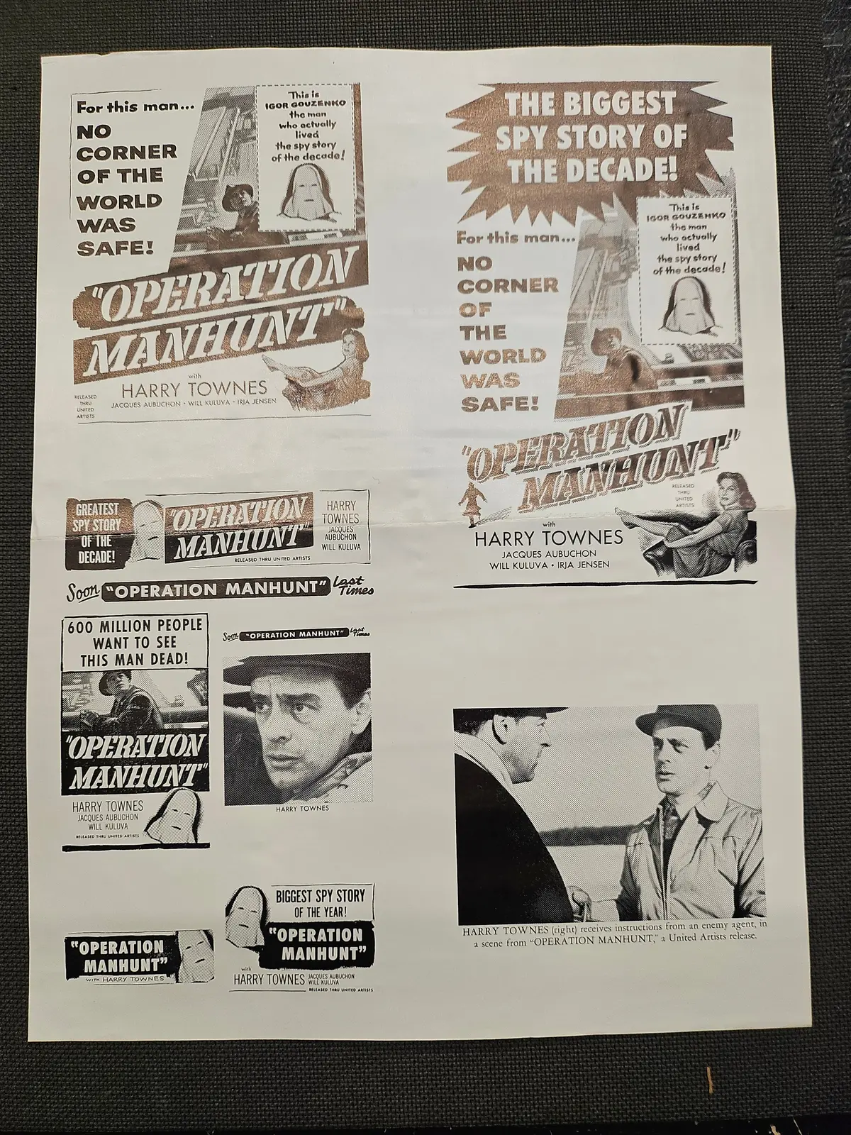 "Operation Manhunt" Original Movie Ad Clip Art Print 1