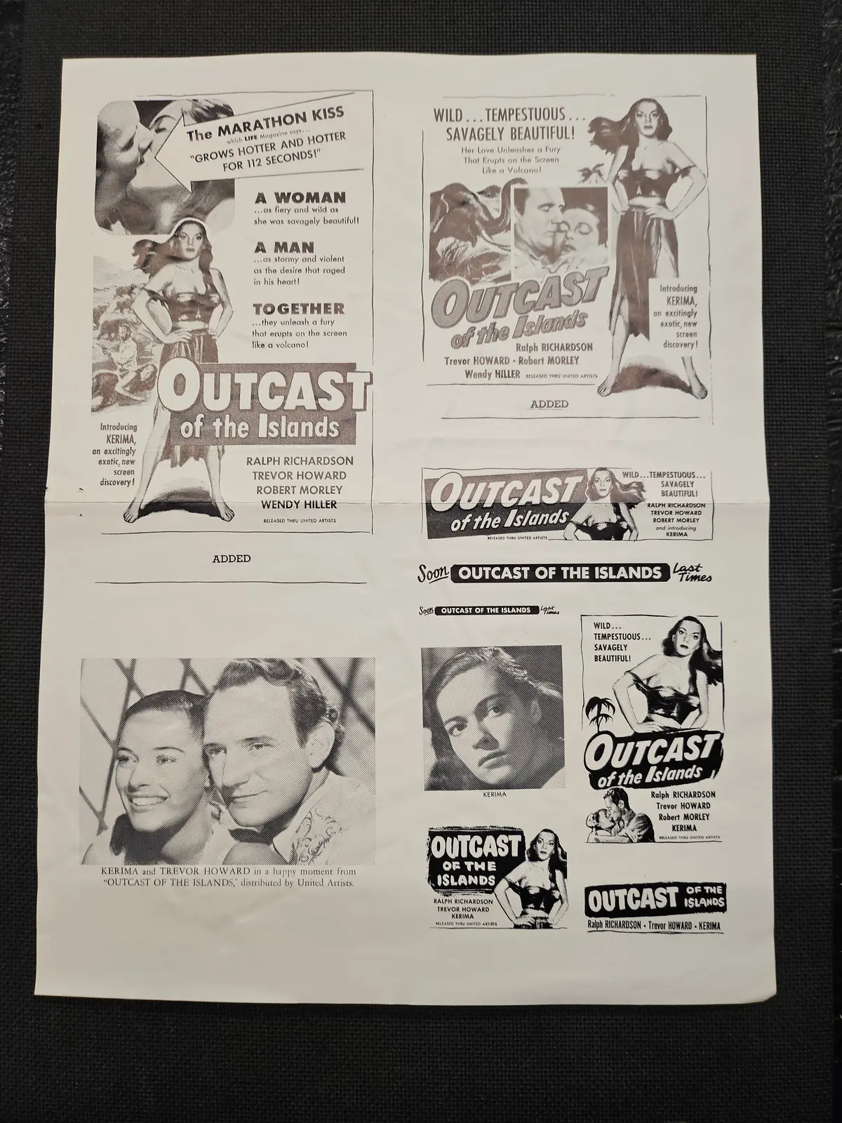"Outcast Of The Islands" Original Movie Ad Clip Art Print 1