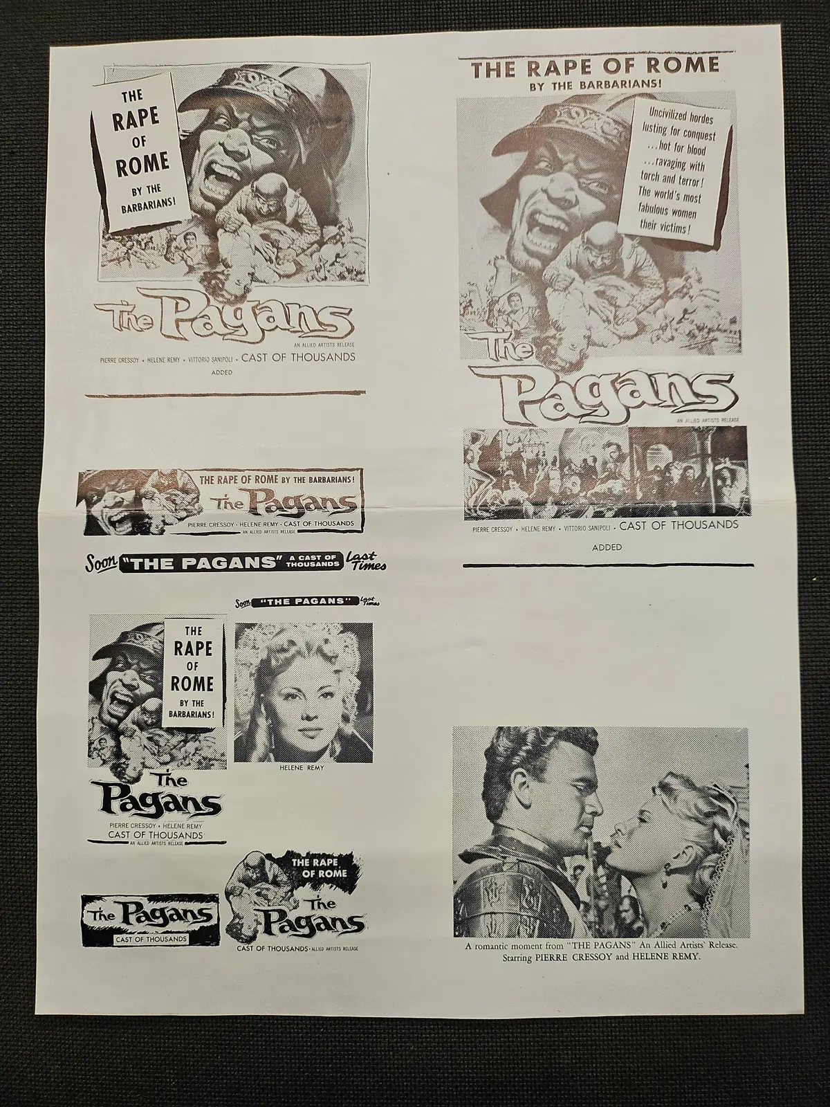 "The Pagans" Original Movie Ad Clip Art Print 1