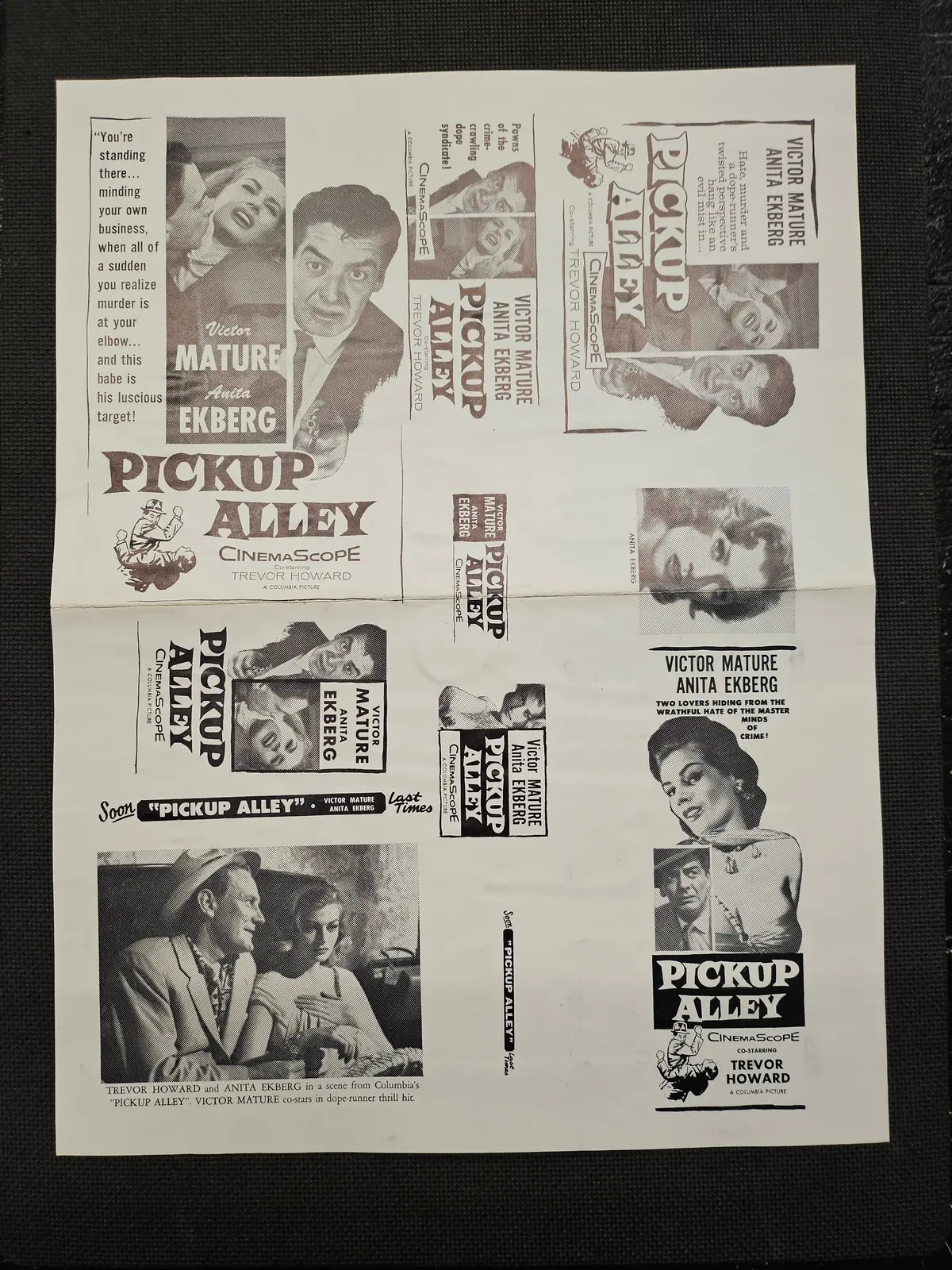 "Pickup Alley" Original Movie Ad Mat Mold And Ad Clip Art Print 1
