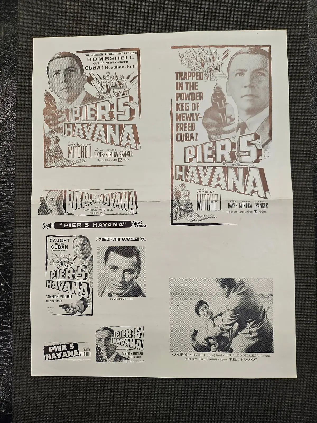 "Pier 5 Havana" Original Movie Ad Mat Mold And Ad Clip Art Print 1