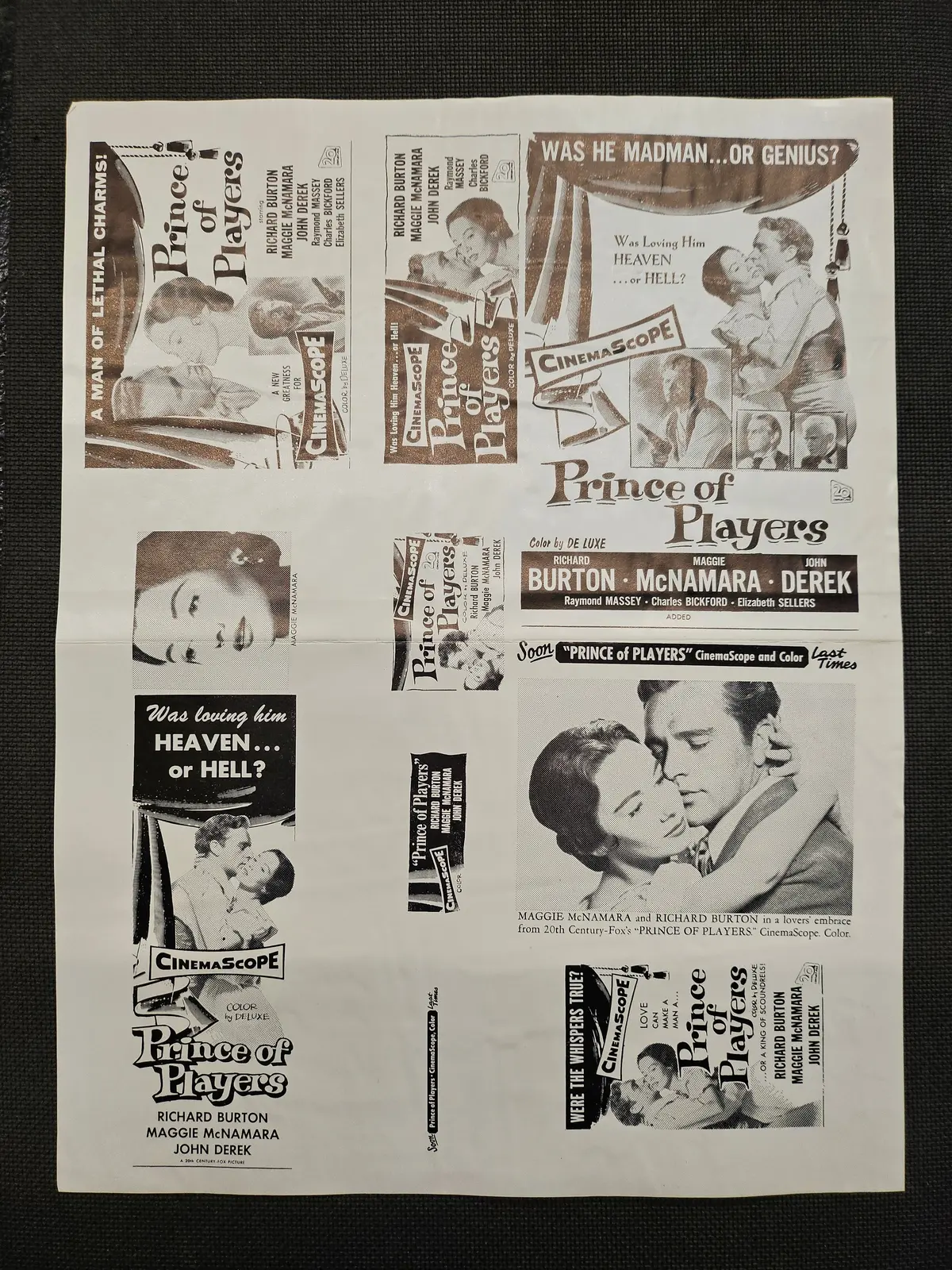 "Prince Of Players" Original Movie Ad Mat Mold And Ad Clip Art Print 1