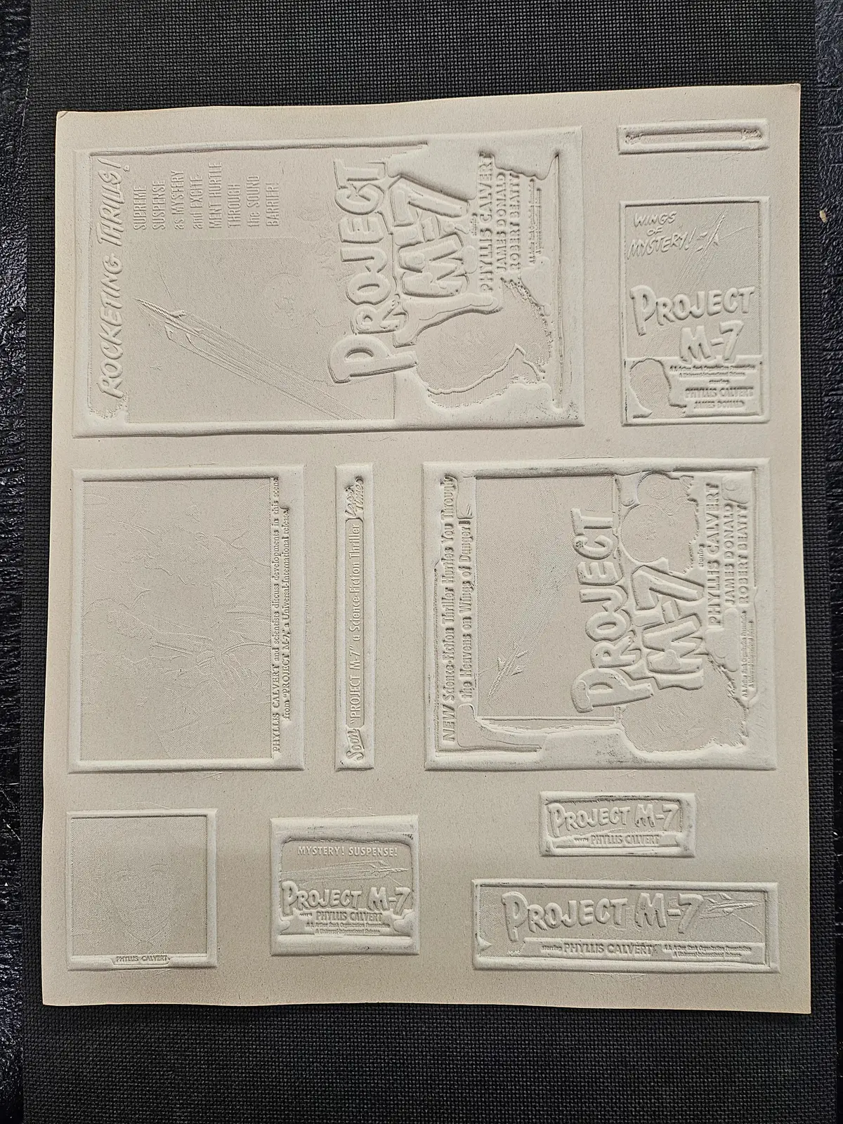"Project M-7" Original Movie Ad Mat Mold And Ad Clip Art Print 2
