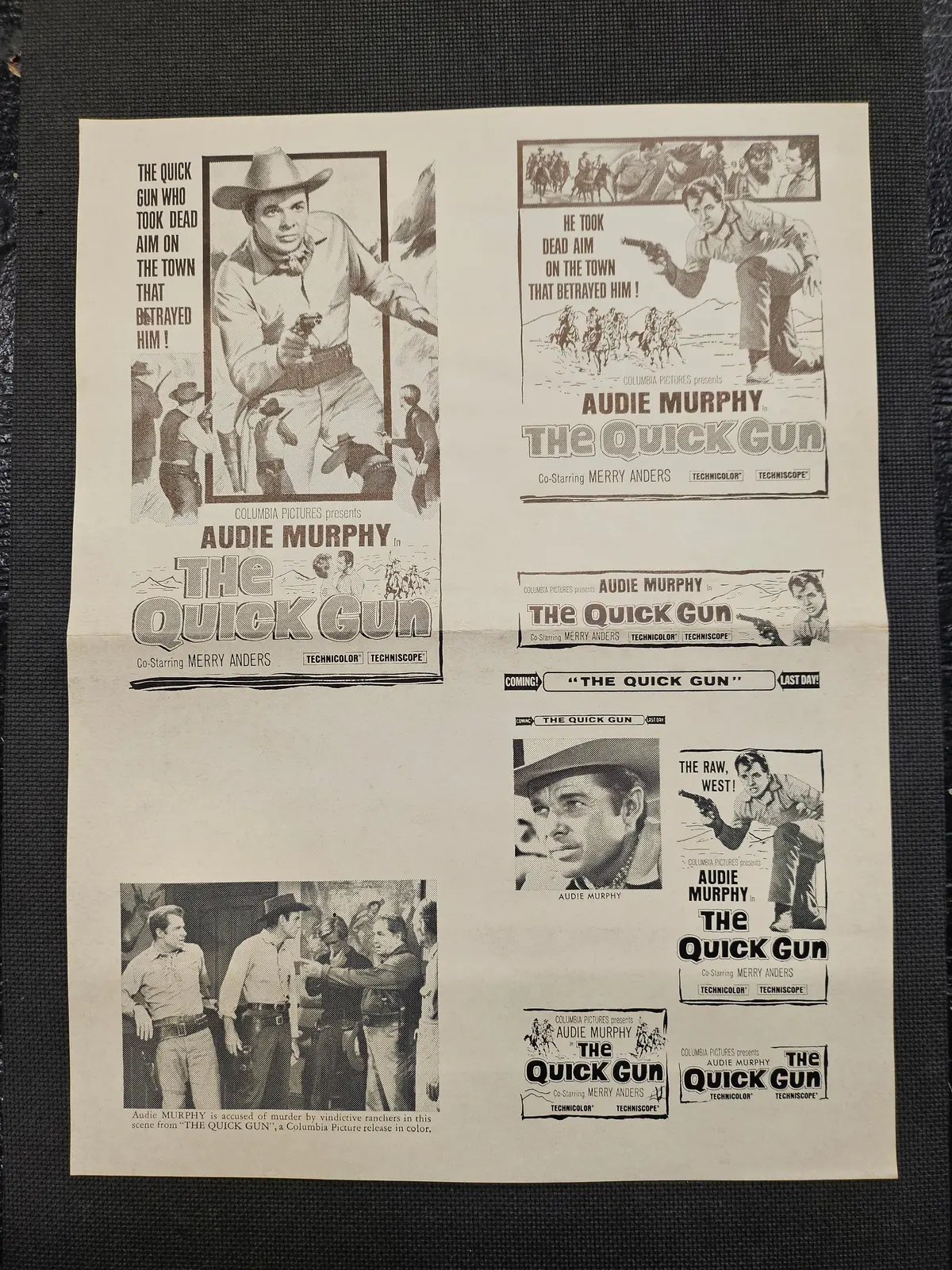 "The Quick Gun" Original Movie Ad Mat Mold And Ad Clip Art Print 1