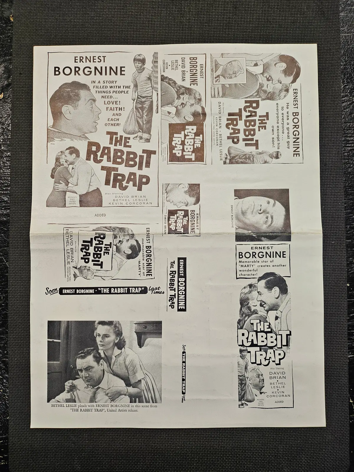 "The Rabbit Trap" Original Movie Ad Mat Mold And Ad Clip Art Print 1